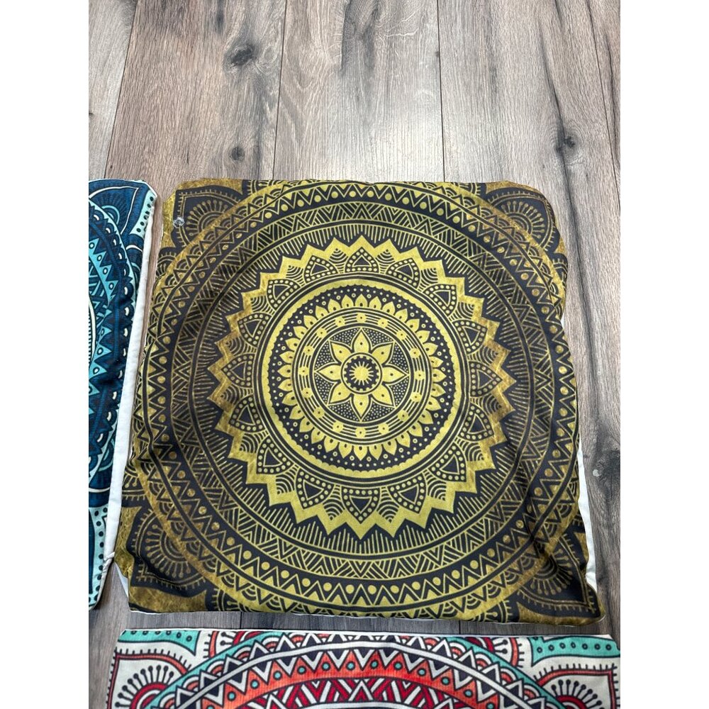 4 Throw Pillow Cases Retro MCM Print Vibrant Colorful Unbranded READ - Picture 7 of 9